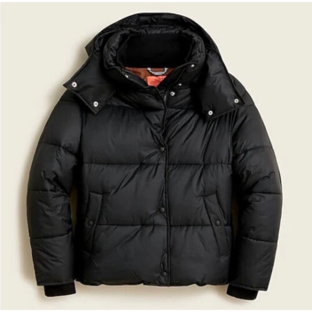 J.Crew | Flurry Puffer Jacket XL Black‎ PrimaLoft Water-Repellent BA593